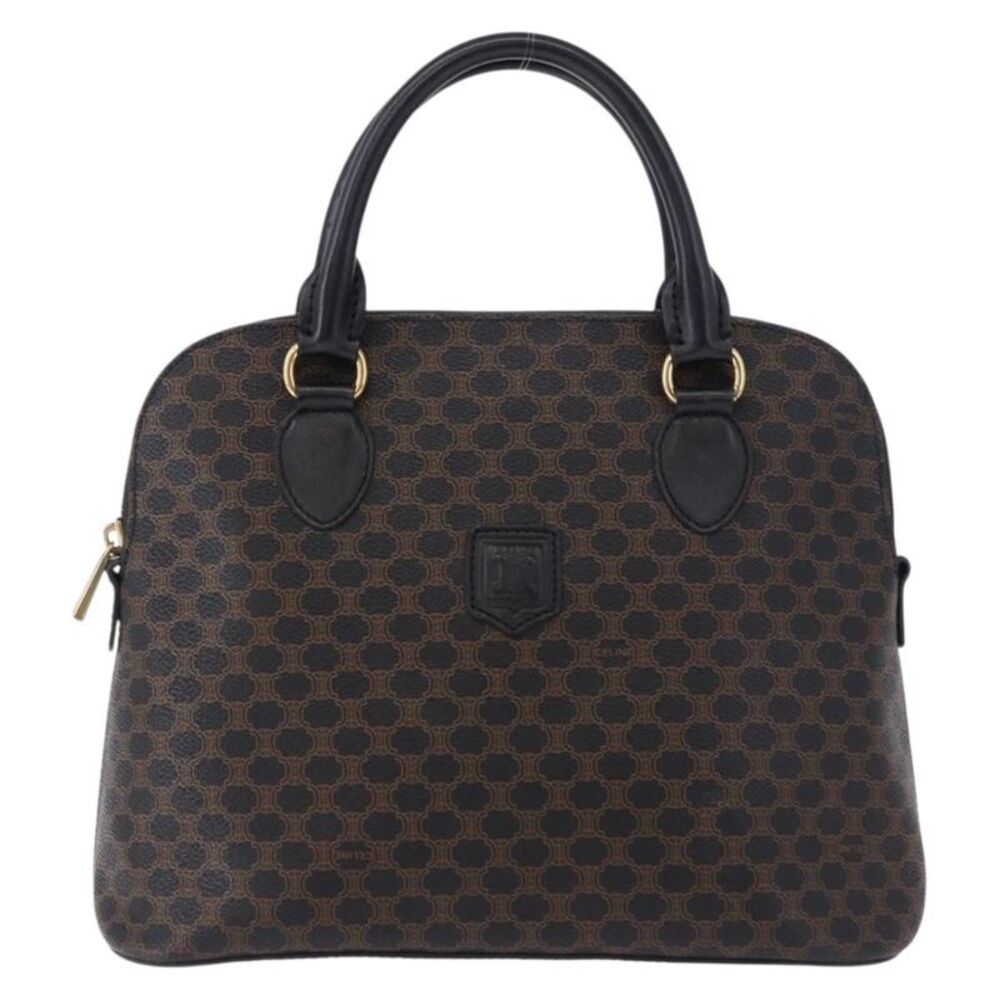 Celine Macadam Toile Triomphe Black Canvas Handbag